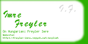 imre freyler business card